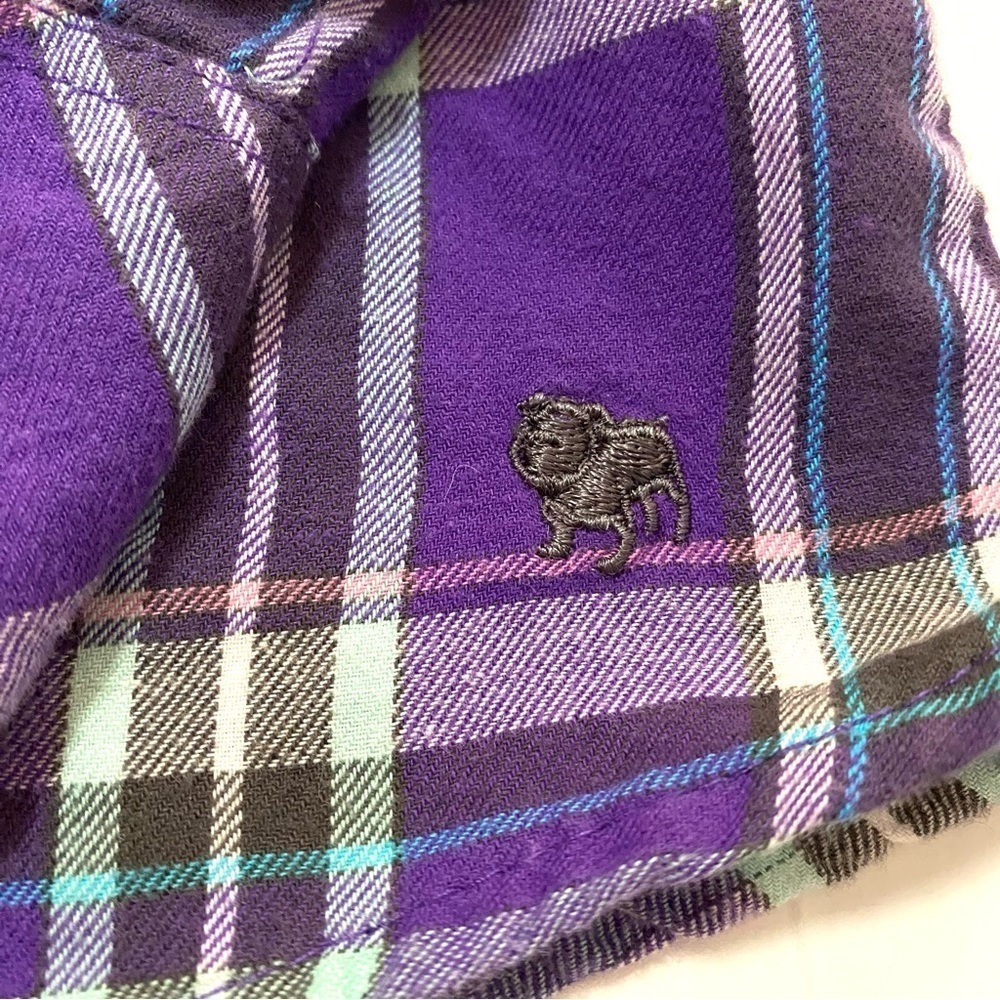 Aeropostale Eighty-Seven Purple Button-down Cotton Shirt XL Long Sleeve Plaid - Picture 8 of 15